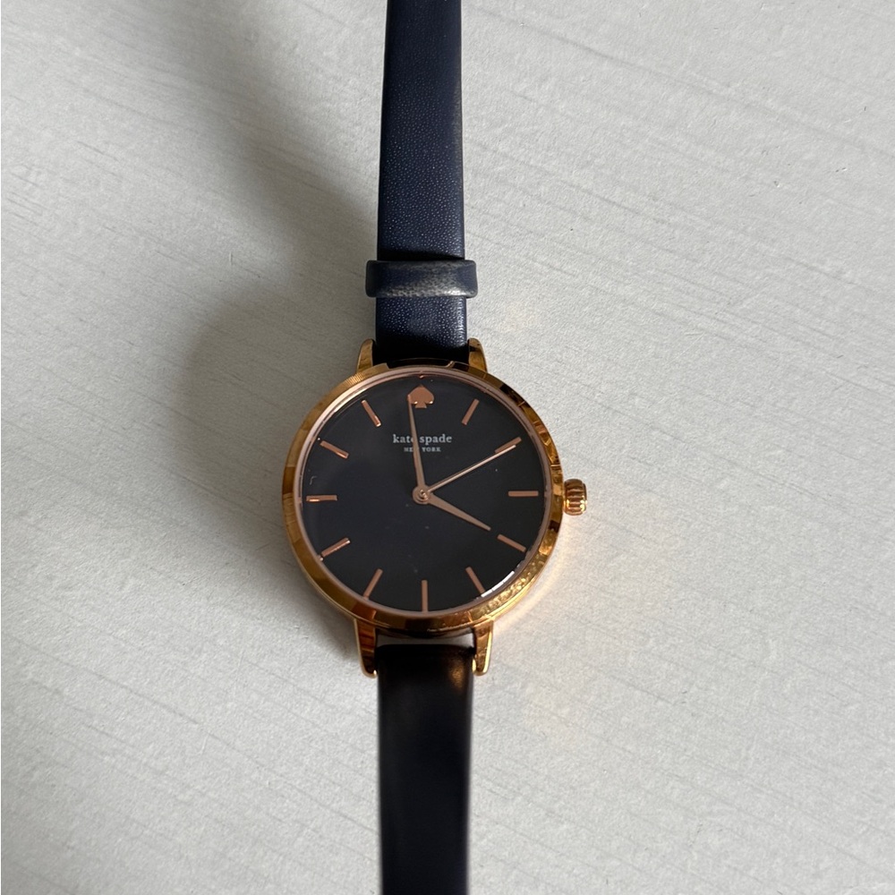 Kate Spade Navy Blue + Rose Gold Watch